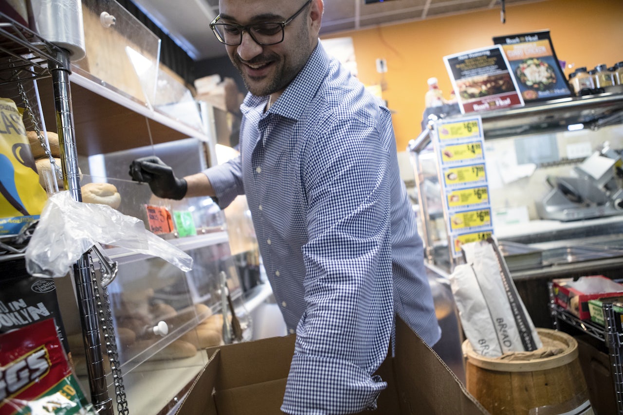 One of the owners of Crown Heights' Met Foods location, Kareem Dolah.