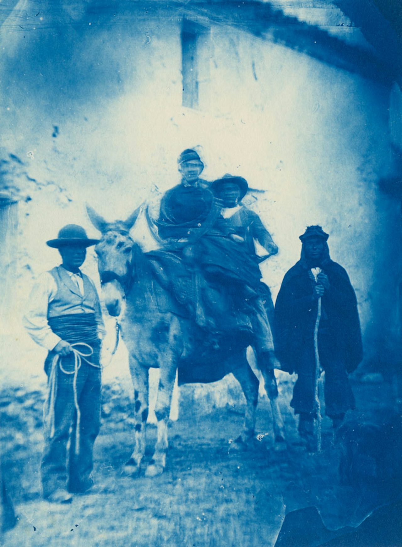 “People and mule”