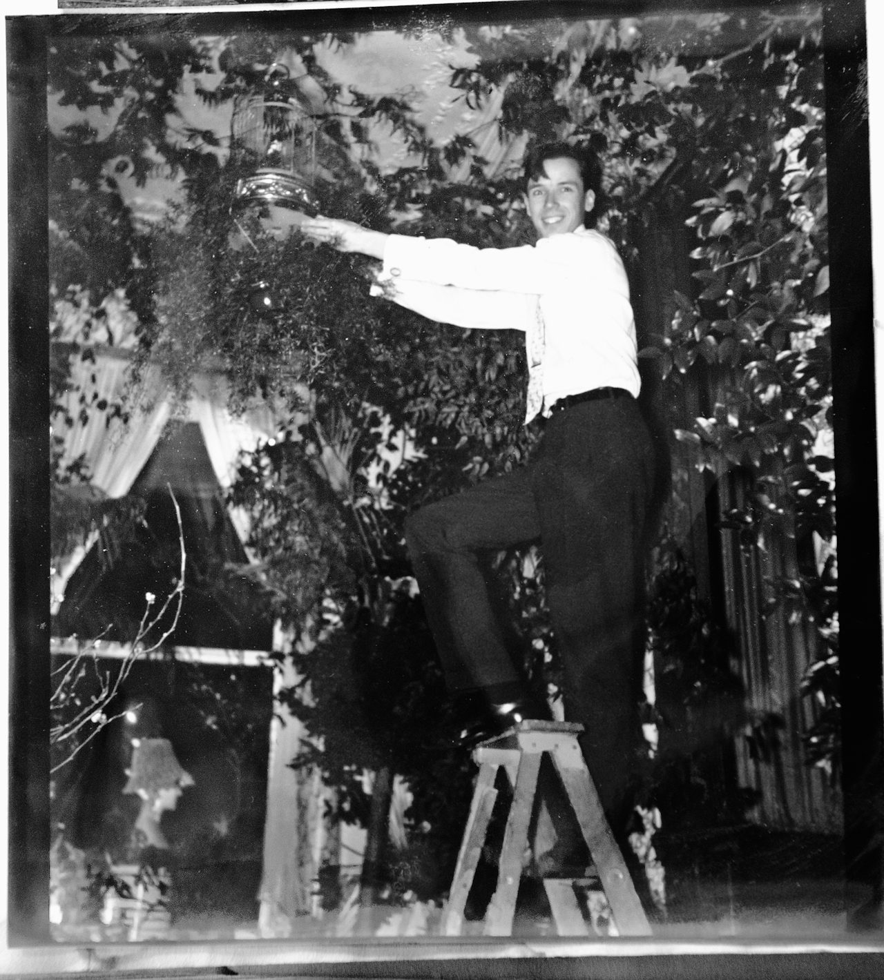 Cunningham decorating his design studio.