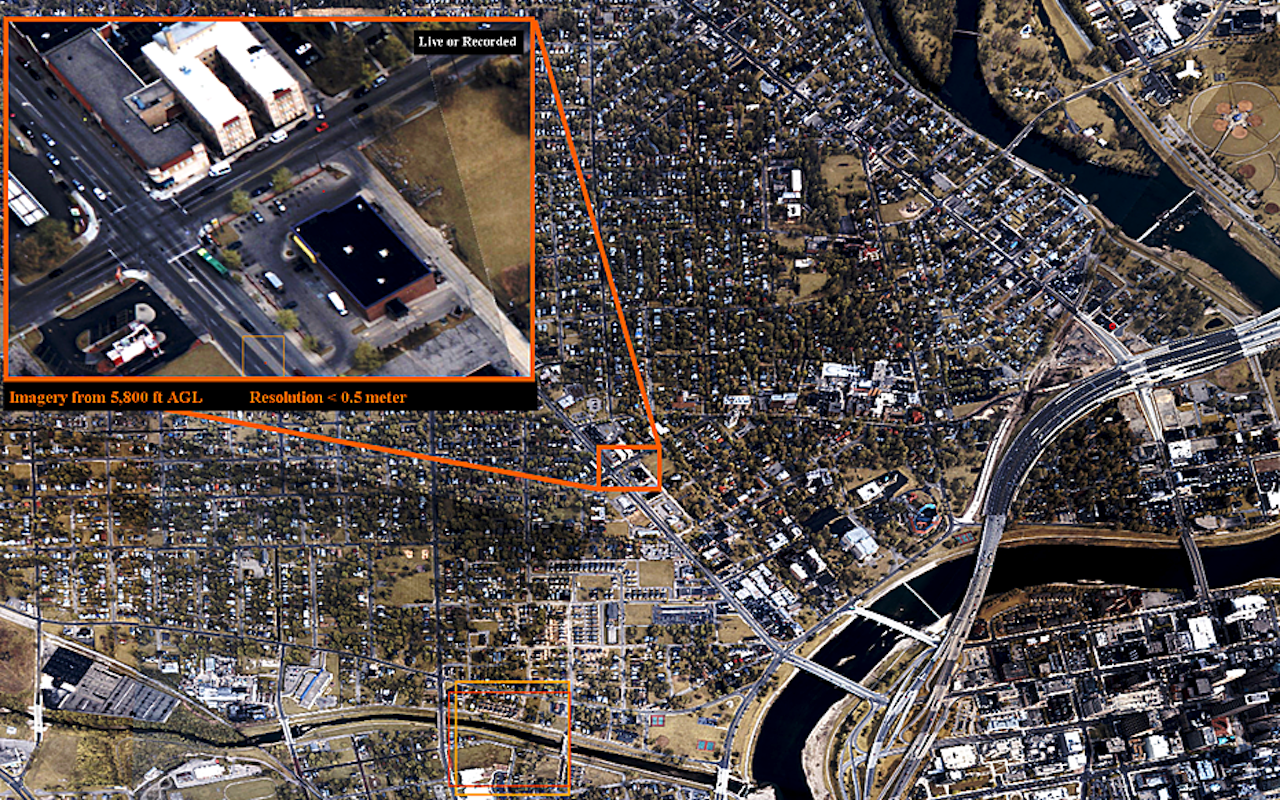 A demo of the resolution of the Hawkeye II, PSS’s aerial surveillance camera.
