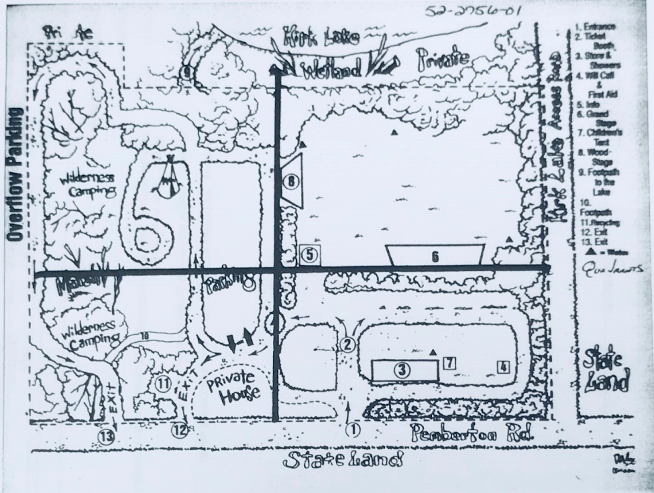 A map of Rainbow Farm.