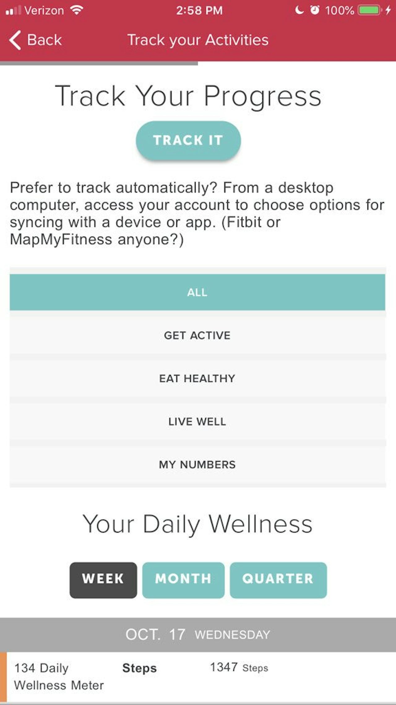Options for monitoring progress.