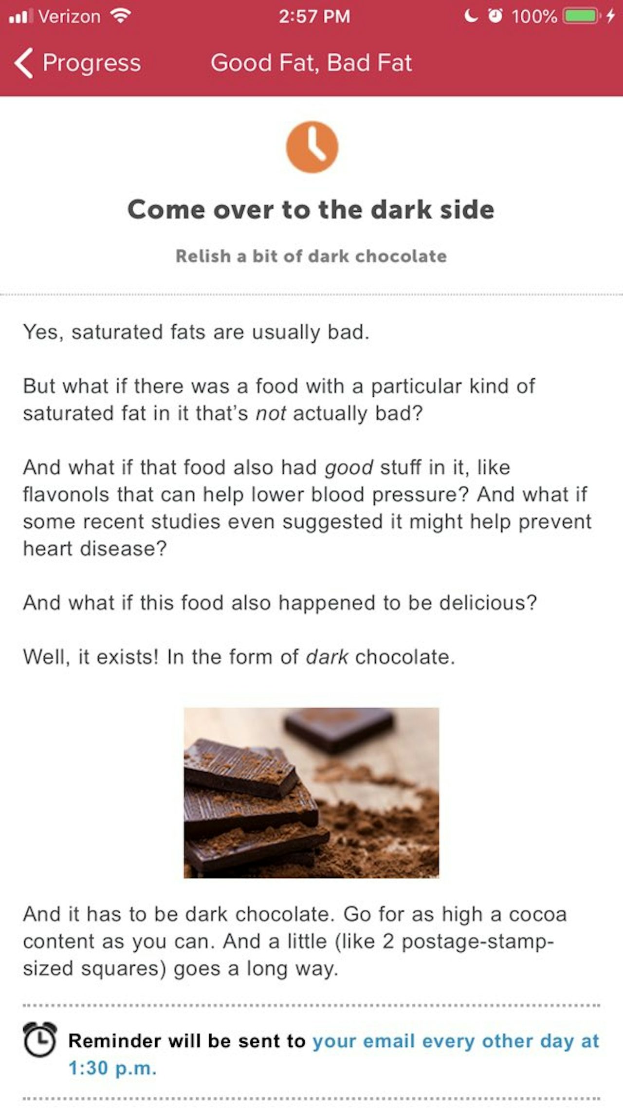 Some healthy-living instructions.