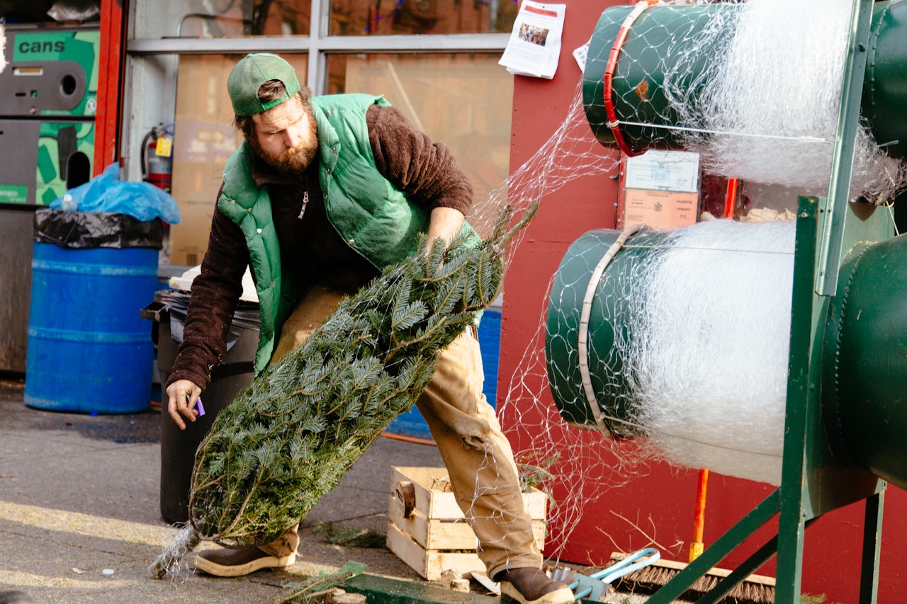 Cooper, hard at work on Lenox Avenue.