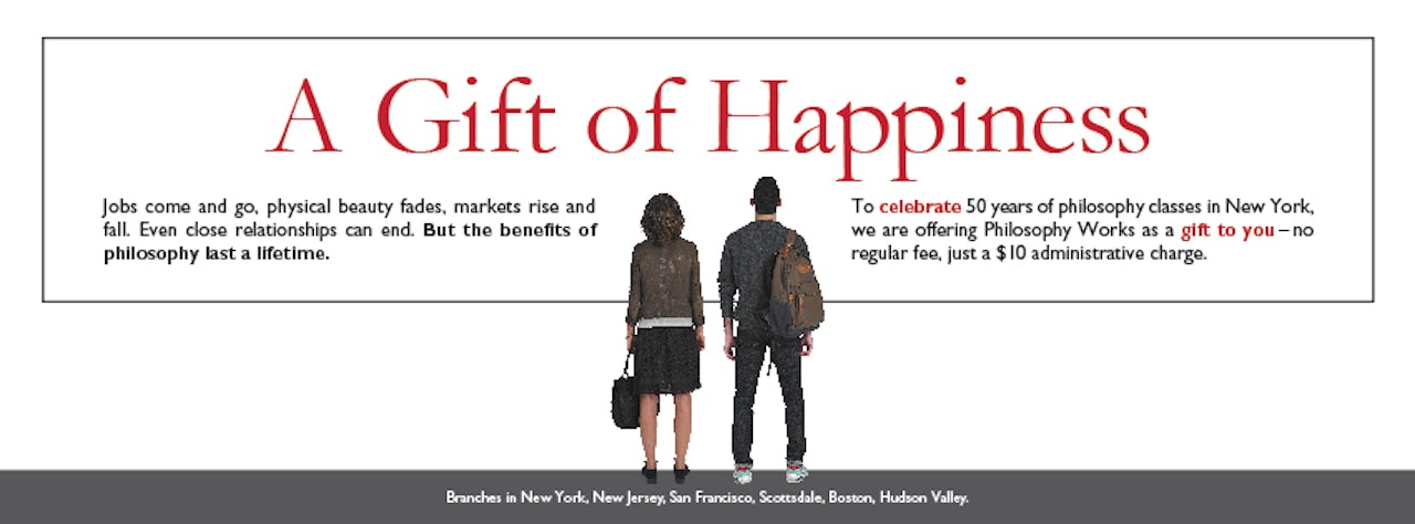 A characteristic ad for Philosophy Works.