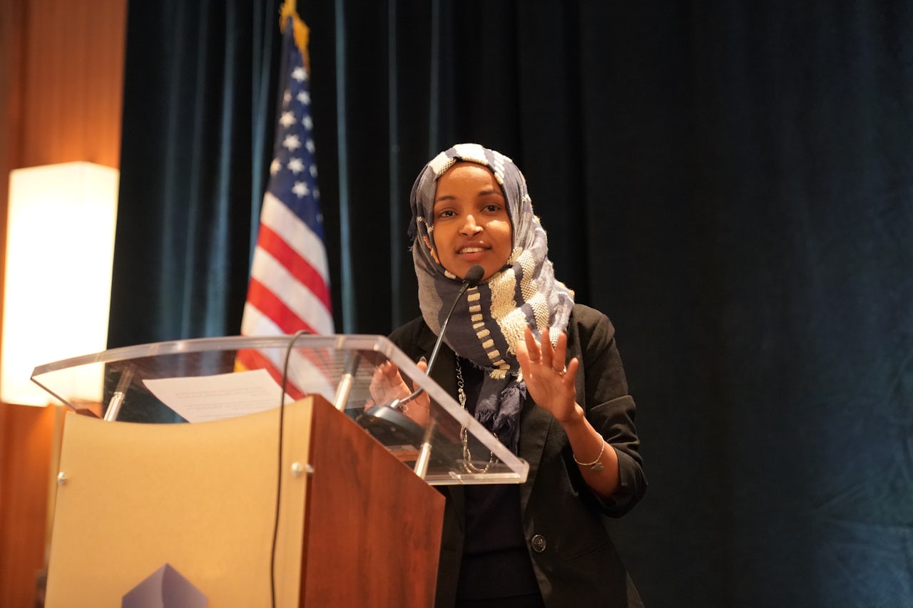 Rep. Omar speaking in January 2019.