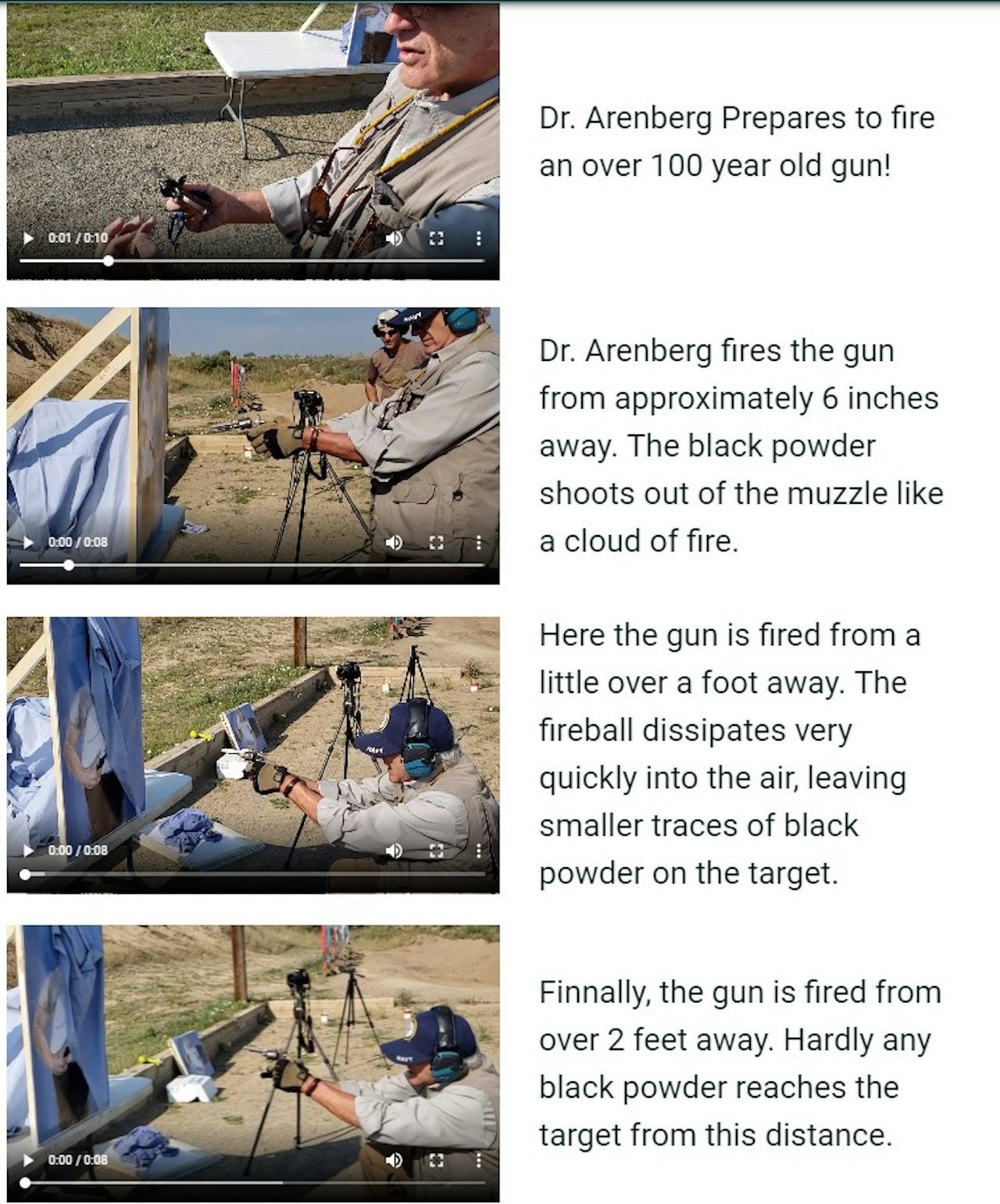The “Forensics” page of Dr. Arenberg’s website.