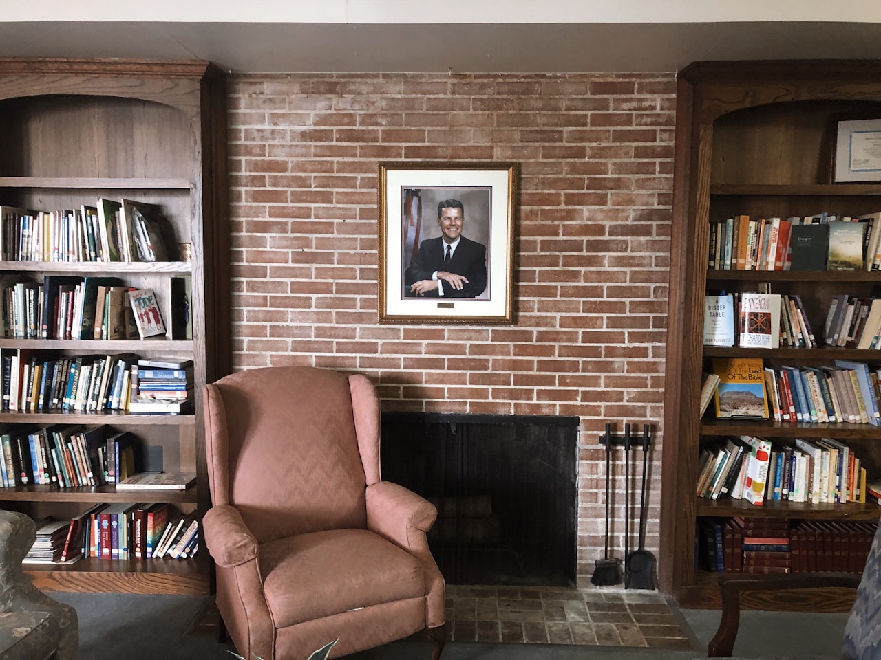 The church’s library is named after Charlie Bassett, an astronaut who died in a 1966 T-38 plane crash before ever making it into space