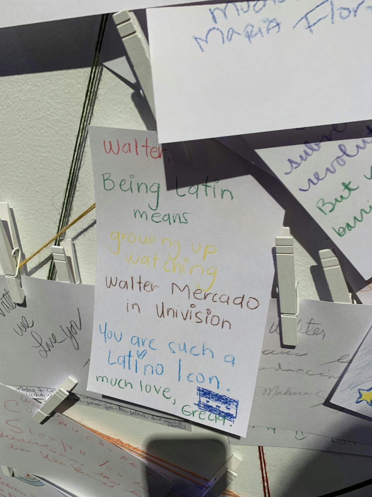 Notes left behind for Mercado.