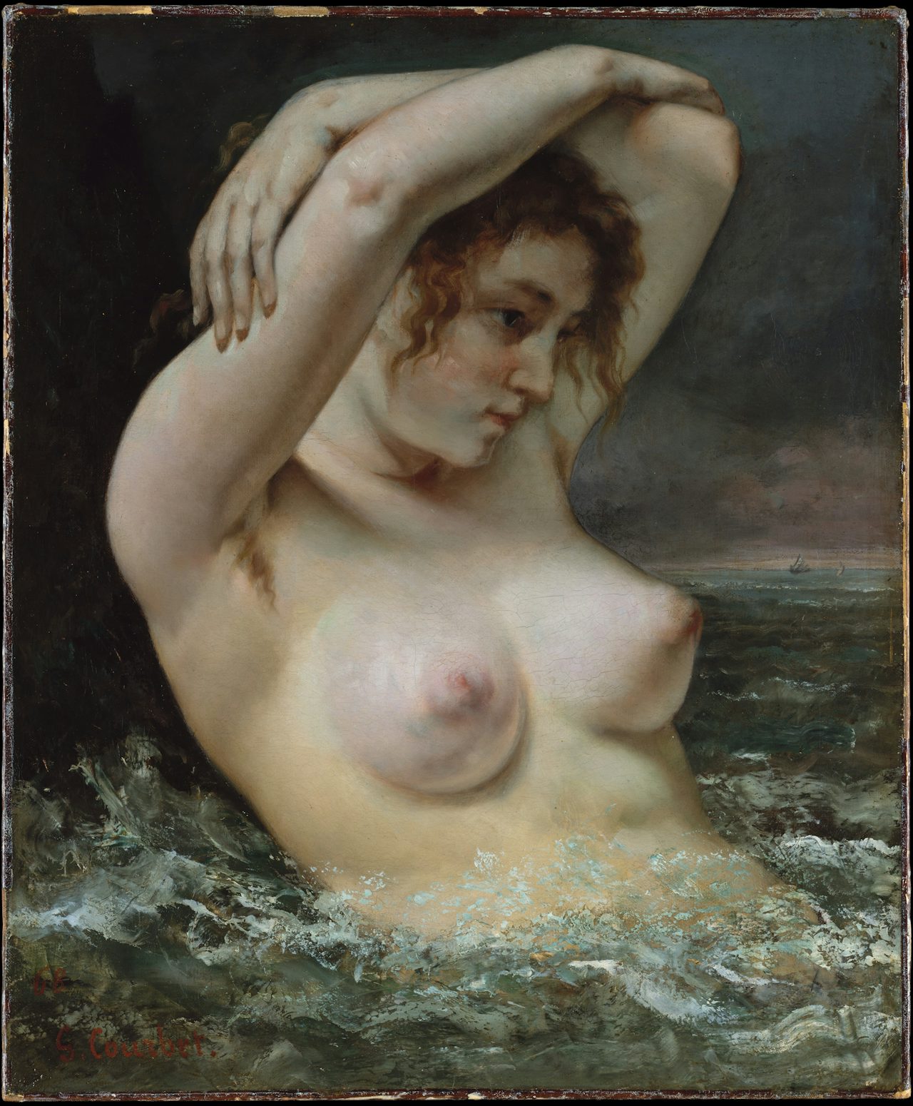 Gustave Courbet’s The Woman in the Waves.