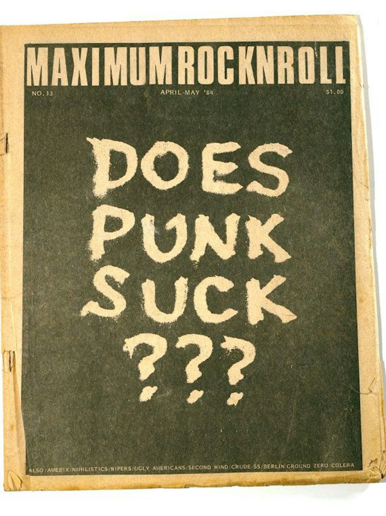 Maximum Rocknroll Issue #13, circa 1984.