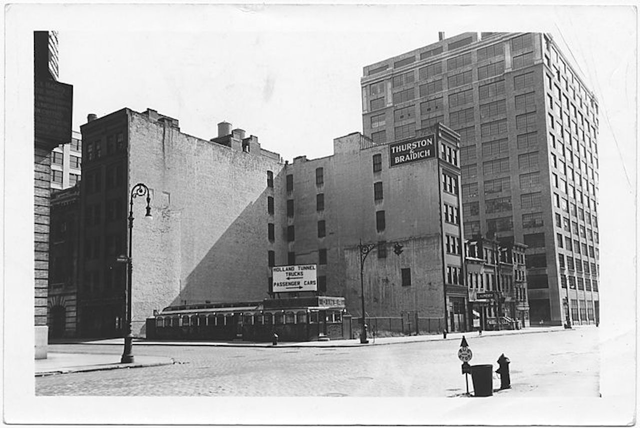 Spring Street and Hudson Street in Manhattan.