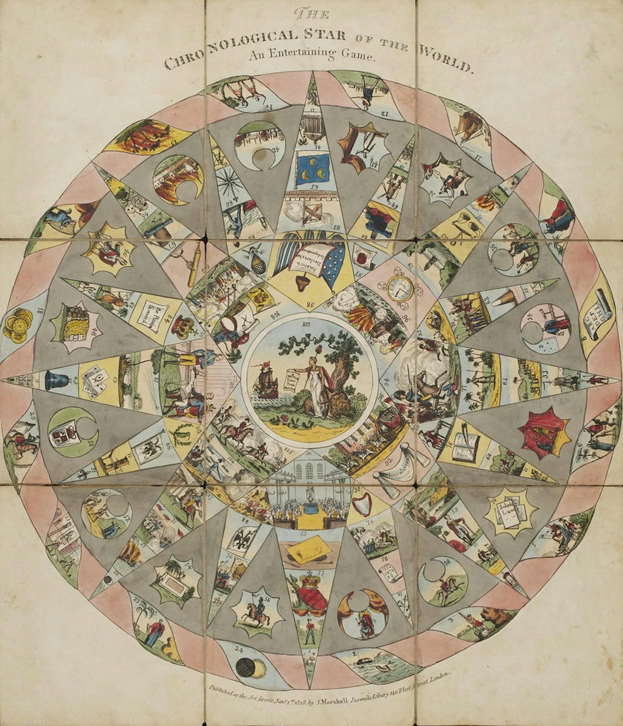 The Chronological Star of the World (An Entertaining Game), a British board game from 1818