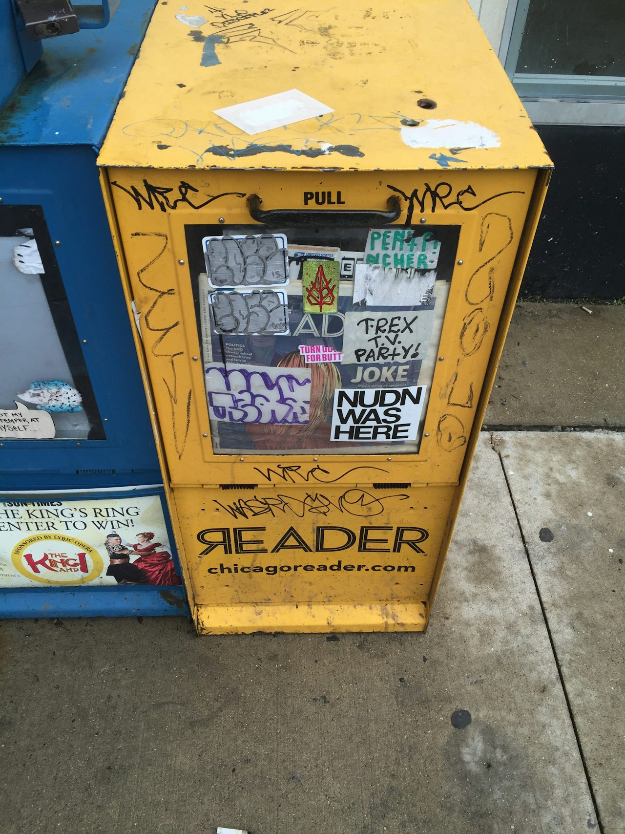 Neglected ‘Chicago Reader’ boxes, circa 2016/2017.