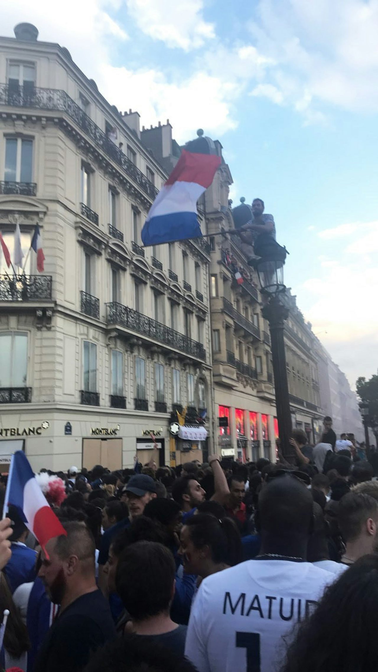 World Cup celebrations in Paris, France.