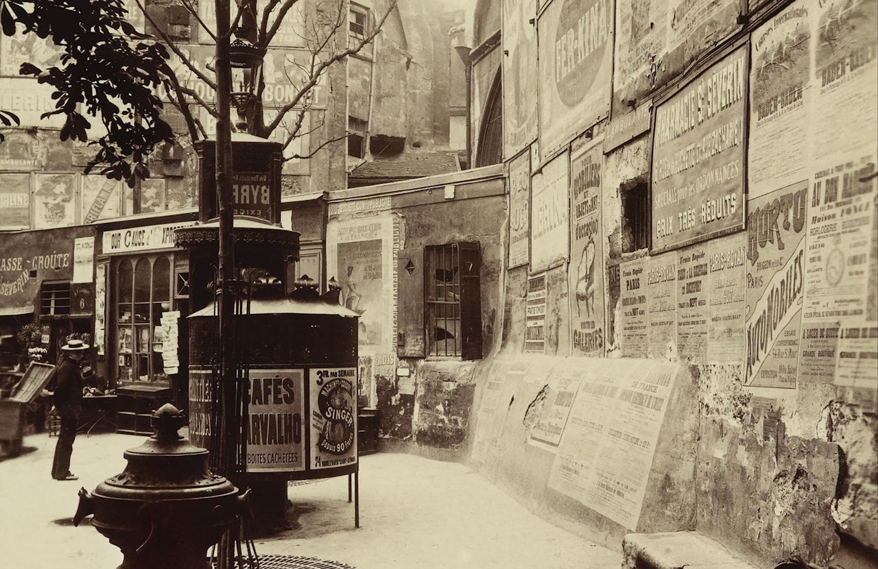 A Paris pissoir, circa 1898.
