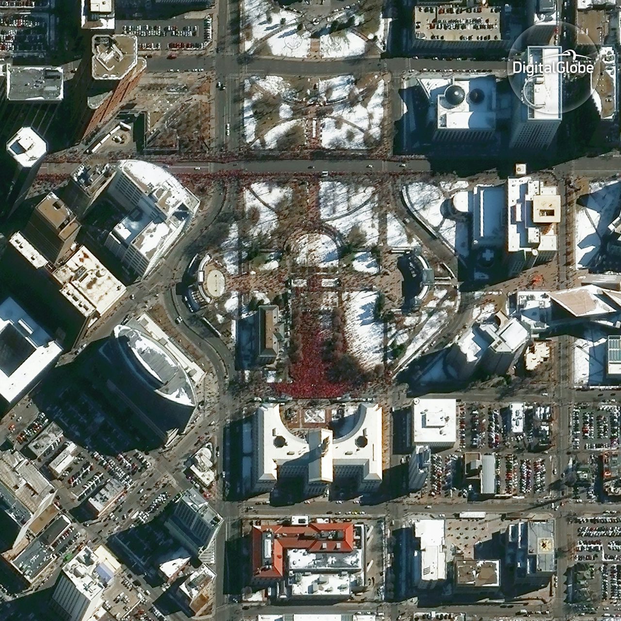 Bronco parade in Denver, Colorado.